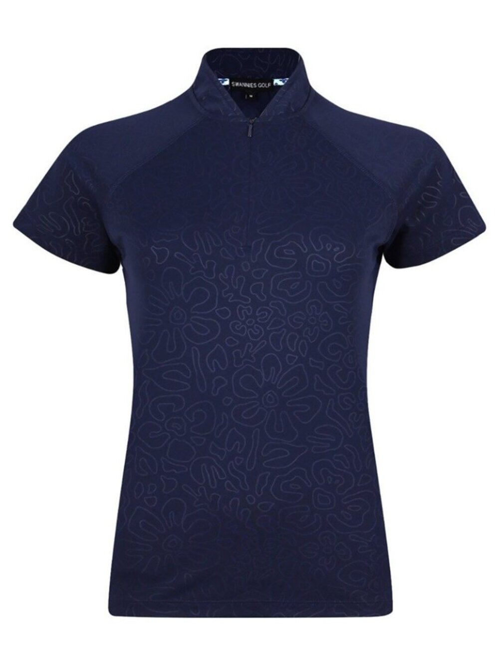 NEW Swannies Women's Laura 1/4 Zip Performance Golf Polo Shirt SMALL - Navy Blue